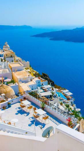 Man Made Santorini Wallpaper Id