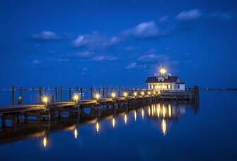 Marshes Lighthouse Manteo Nc Blue Hour Reflections Dave Allen Html