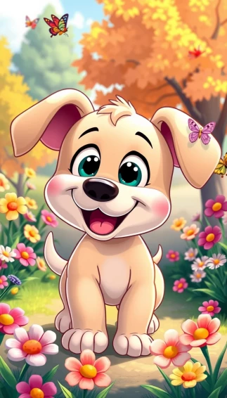 Cartoon Puppy Wallpaper