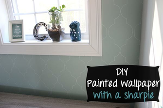 Diy Moroccan Tile Painted Wallpaper With A Sharpie Coupon Karma