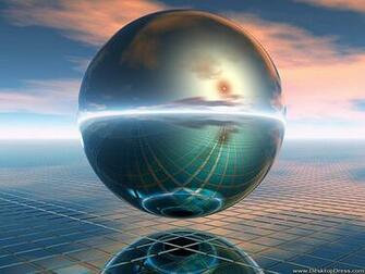 Desktop Wallpaper 3d Digital Art Background Blue Orb