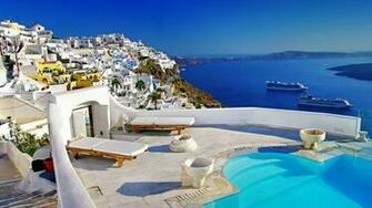 Santorini Beautiful Wallpaper World Landscape