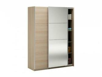Manhattan Oak Sliding Mirrored Wardrobe Wardrobes From Fads