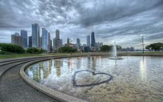 Chicago Heart Illinois Wallpaper