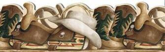 Details About Die Cut Cowboy Hat Boots Wallpaper Border Sd25030db