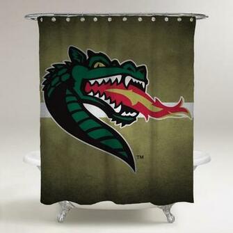 Uab Blazers Logo Dragons Wallpaper Bathroom Shower Curtain