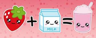 Strawberry Milkshake Kawaii By Dcrmx