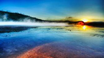 Sunrise Yellowstone Wallpaper In Nature With All