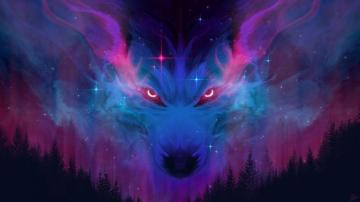 Cosmic Wolf Wallpaper Galaxy Painting Kits