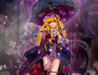 Blonde Gothic Anime Girl Beautiful Cute Original Wallpaper