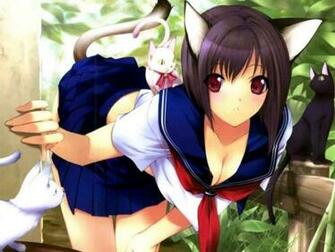 Image Oo Cat Catgirl Cute Wallpaper