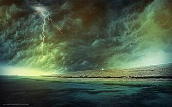 Wallpaper Storm Lightning Clouds Rain Desktop