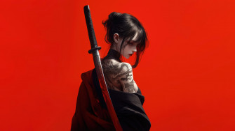 Anime Girl Katana Tattoo 4k 8k Wallpaper