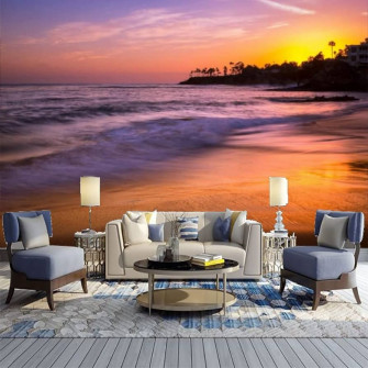 Summer Ocean 3d Wall Mural Beach Sunset Home Decor Wallpaper Not