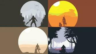 Minimalist Star Wars Force Awakens Desktop Background