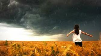 Girl In Rain HD Wallpaper