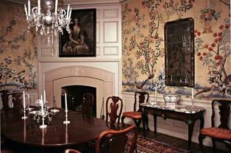 A Rare Set Of Chinese Painted Wallpaper Formerly Hung In