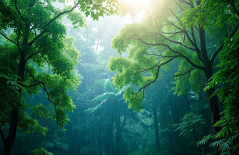 Rainy Forest Wallpaper