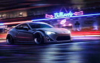 4k Toyota Cyberpunk Speed Digital Art Wallpaper