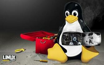 Linux Logo And HD Background Desktop Wallpaper