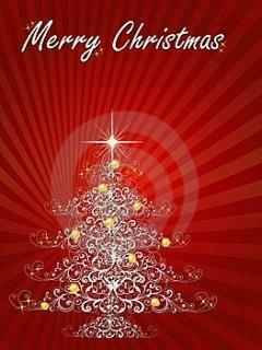 Christmas Ball And Candles Mobile Phone Wallpaper