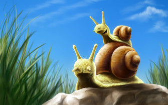 Snails Artwork Wallpaper HD