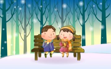 Happy Childhood Winter Chapter Illustrations Fairy Tales
