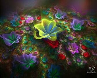 Amaging World 3d Flowers Wallpaper