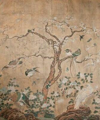 Antique Gracie Chinese Wallpaper Screen At 1stdibs