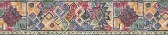 American Western Southwestern Ornament Wallpaper Border Mv1018b