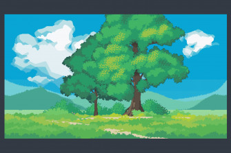 Nature Background Pixel Art Wallpaper