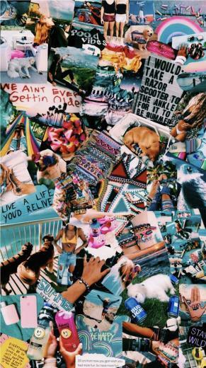 Summer Collage Wallpaper Top Background
