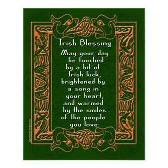 Irish Blessing With Celtic Font And Background Posters