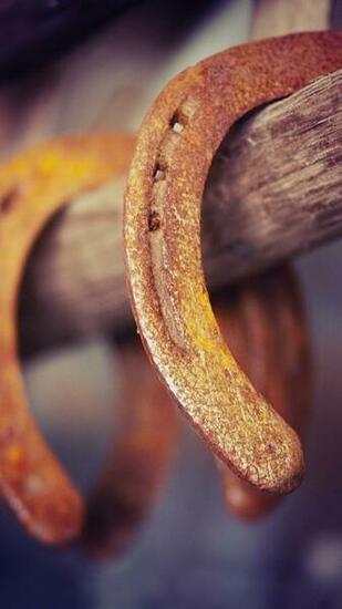 Wallpaper Horseshoe Rust Background