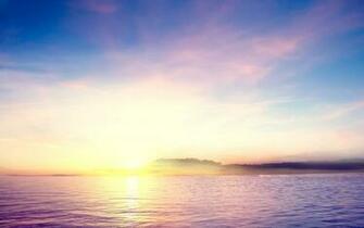 Tropical Island Sunset Wallpaper