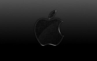 Shiny Black Apple Wallpaper