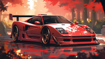 Red Ferrari F40 Wallpaper For Desktop Cool 4k