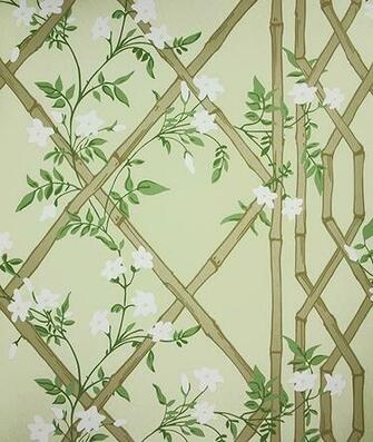 Jasmine Lattice Wallpaper A Decorative Featuring Floral