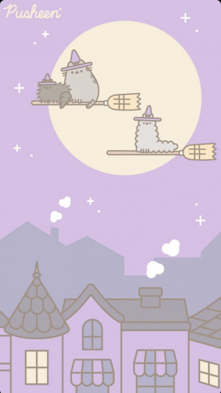 Halloween Pusheen Wallpaper Cat Witch