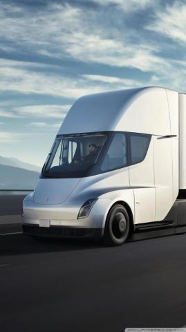 Tesla Semi Electric Truck Bridge Ultra HD Desktop Background