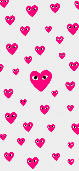 Comme Des Garcons Pink Collage Wallpaper