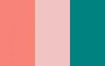 Tea Rose Orange And Teal Three Color Background