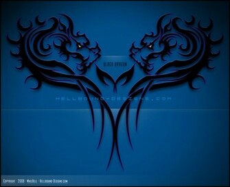Black Dragon Tribal Wallpaper By