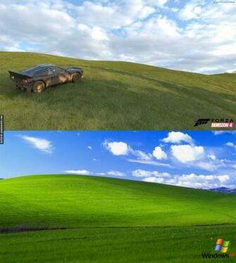 Microsoft S Windows Xp Default Wallpaper Found In Forza Horizon