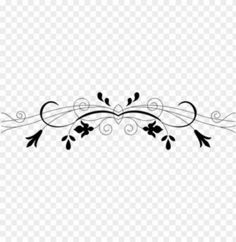 Fancy Dividing Line Horizontal Borders Black And White Clip