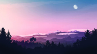 Evening Landscape Minimal 4k Laptop Full HD 1080p Wallpaper