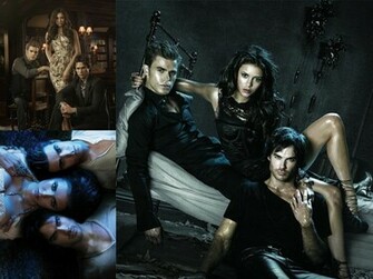 Stefan Elena Damon Wallpaper The Vampire Diaries Photo