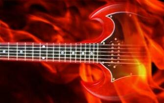 Flaming Guitar By Berfarah