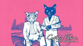 Meowi Vice Desktop And iPhone Wallpaper Captain Feline