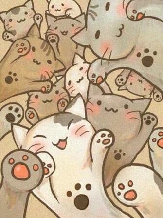 Art Cat Cute Drawing Image On Favim